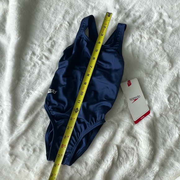 NWT Speedo Learn to Swim Navy One Piece Swimsuit Size 4/20 - Picture 7 of 11